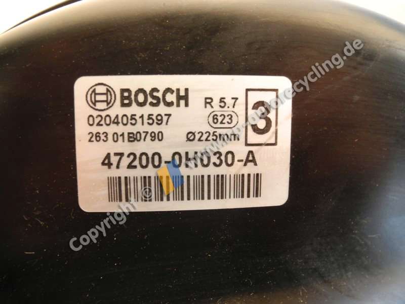 Citroen C1 original Bremskraftverstärker 472000H030A 0204051597 BOSCH BJ2011